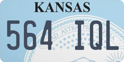 KS license plate 564IQL