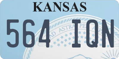 KS license plate 564IQN