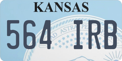KS license plate 564IRB
