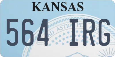KS license plate 564IRG