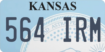 KS license plate 564IRM