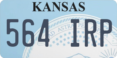 KS license plate 564IRP