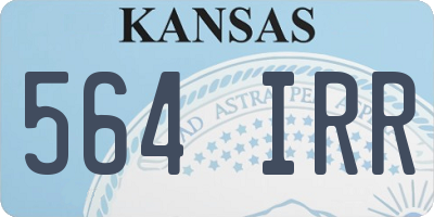 KS license plate 564IRR