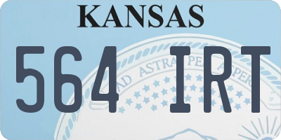 KS license plate 564IRT