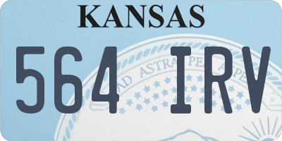 KS license plate 564IRV
