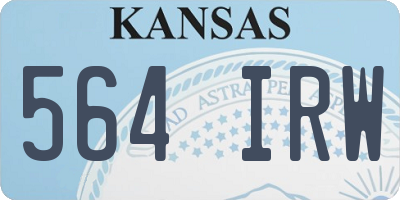 KS license plate 564IRW