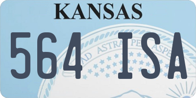 KS license plate 564ISA