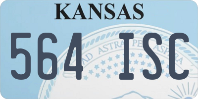 KS license plate 564ISC