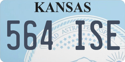 KS license plate 564ISE