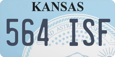 KS license plate 564ISF
