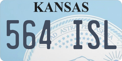 KS license plate 564ISL