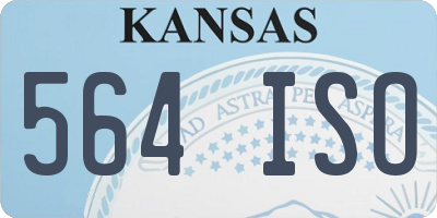 KS license plate 564ISO