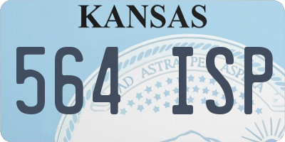 KS license plate 564ISP