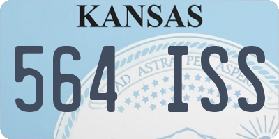 KS license plate 564ISS