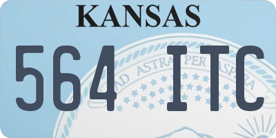 KS license plate 564ITC