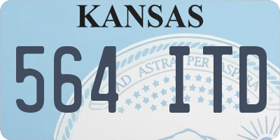 KS license plate 564ITD