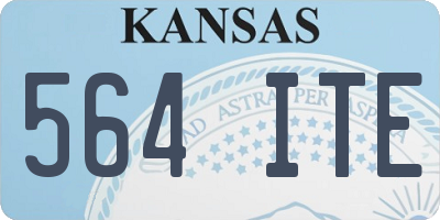 KS license plate 564ITE