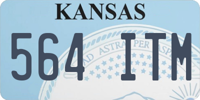 KS license plate 564ITM
