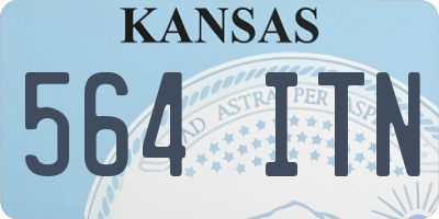 KS license plate 564ITN
