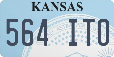KS license plate 564ITO