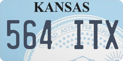 KS license plate 564ITX