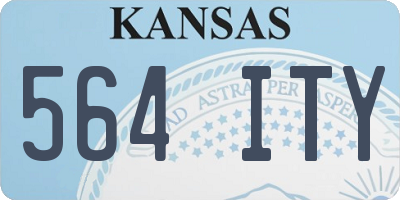 KS license plate 564ITY