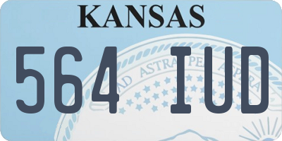 KS license plate 564IUD
