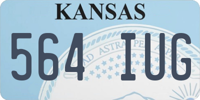 KS license plate 564IUG
