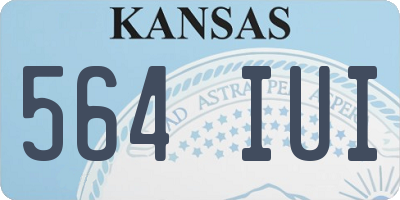 KS license plate 564IUI