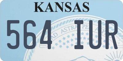 KS license plate 564IUR