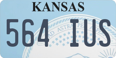 KS license plate 564IUS