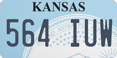 KS license plate 564IUW