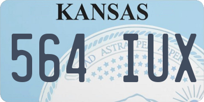 KS license plate 564IUX