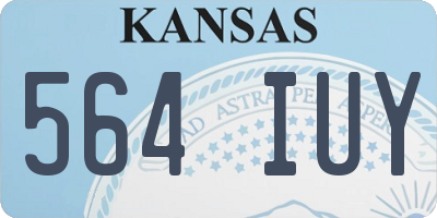 KS license plate 564IUY