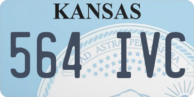 KS license plate 564IVC