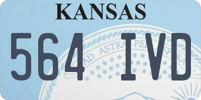 KS license plate 564IVD