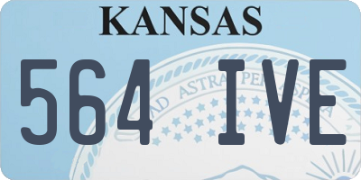 KS license plate 564IVE