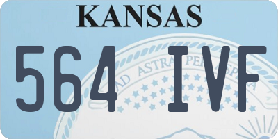 KS license plate 564IVF