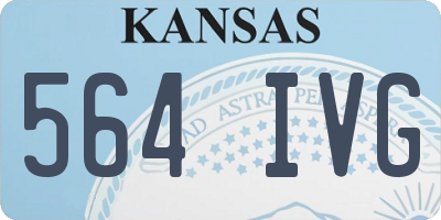 KS license plate 564IVG