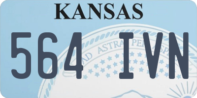 KS license plate 564IVN