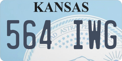 KS license plate 564IWG