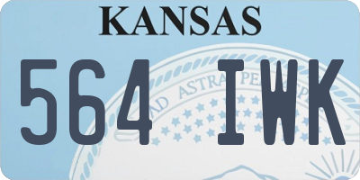 KS license plate 564IWK