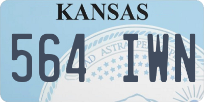 KS license plate 564IWN