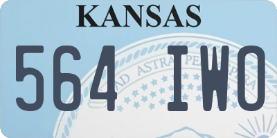 KS license plate 564IWO