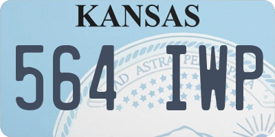 KS license plate 564IWP