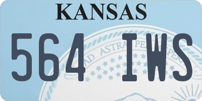 KS license plate 564IWS