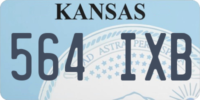 KS license plate 564IXB