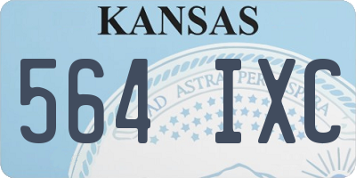 KS license plate 564IXC
