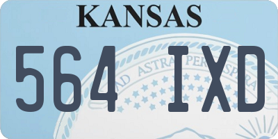 KS license plate 564IXD