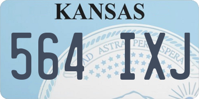 KS license plate 564IXJ